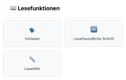 Lesefunktionen Widget
